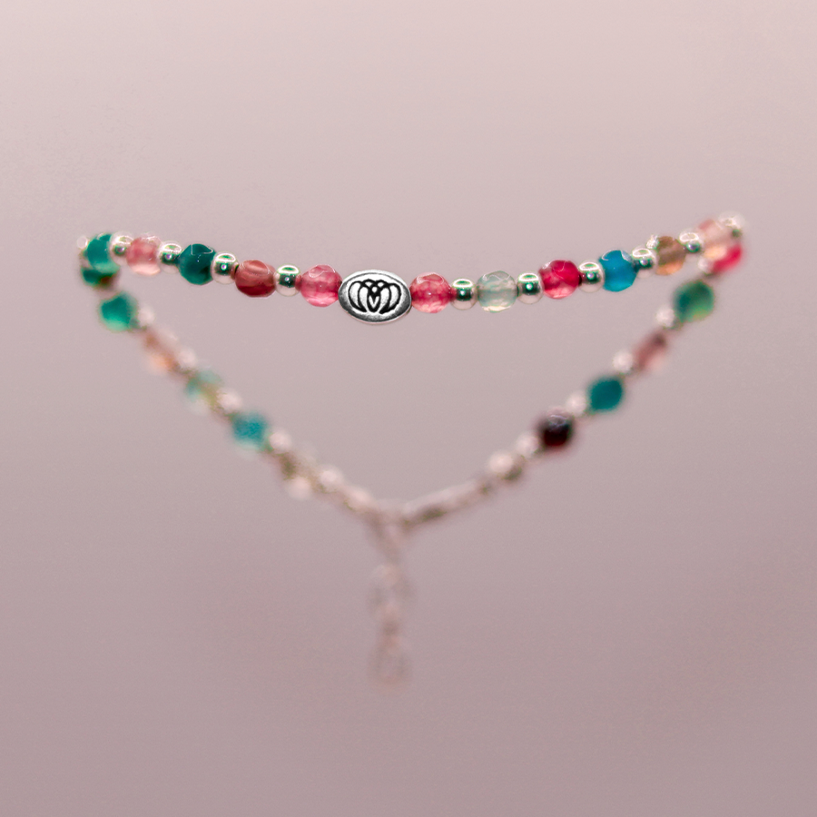 Pulsera AMARILLI de ágata y plata 925 de MONOCH, amuleto de equilibrio y protección