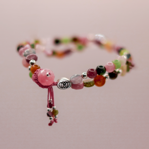 Brazalete COSMOS con turmalina, ágatas y plata 925 de MONOCH, amuleto de protección y renovación