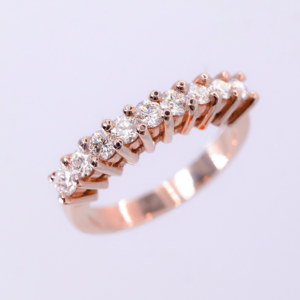 Churumbela de oro rosado con diamantes elegante